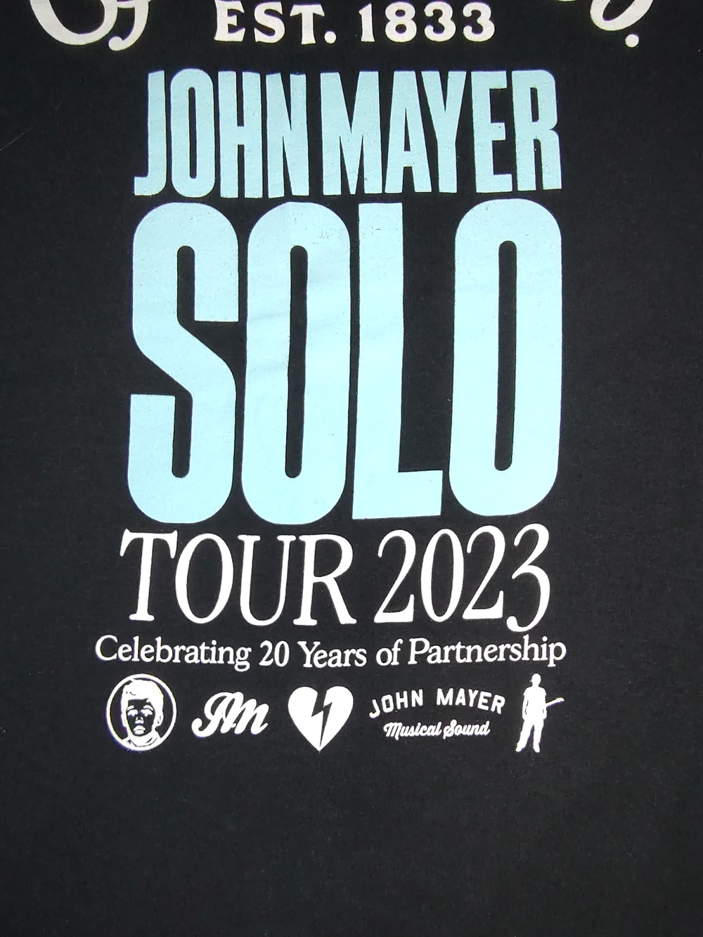 Comfort Colors John Mayer Martin & Co. Solo Tour 2023 Black Graphic T-Shirt M